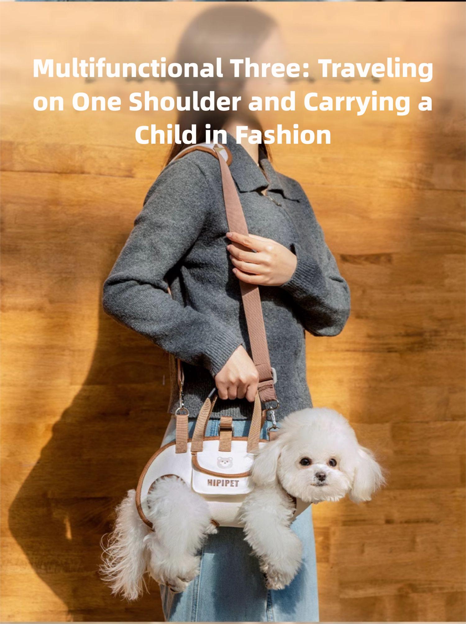 Portable Pet Carrier Backpack for Small Dogs & Cats - Versatile Crossbody, Handbag, and Shoulder Bag for Outings and Dog Walking