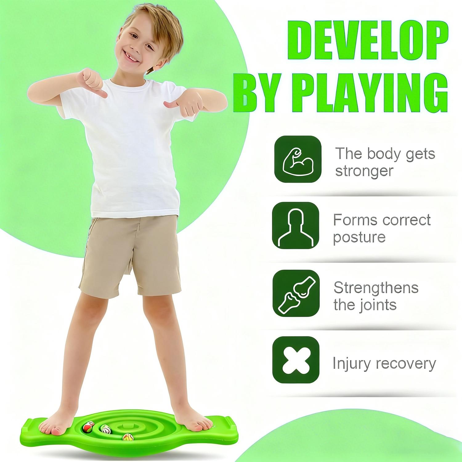 Maze Balance Board, Sensory Training Swing Board, Balance Swinging Teeter-Totter, Fitness Equipment for Boys and Girls