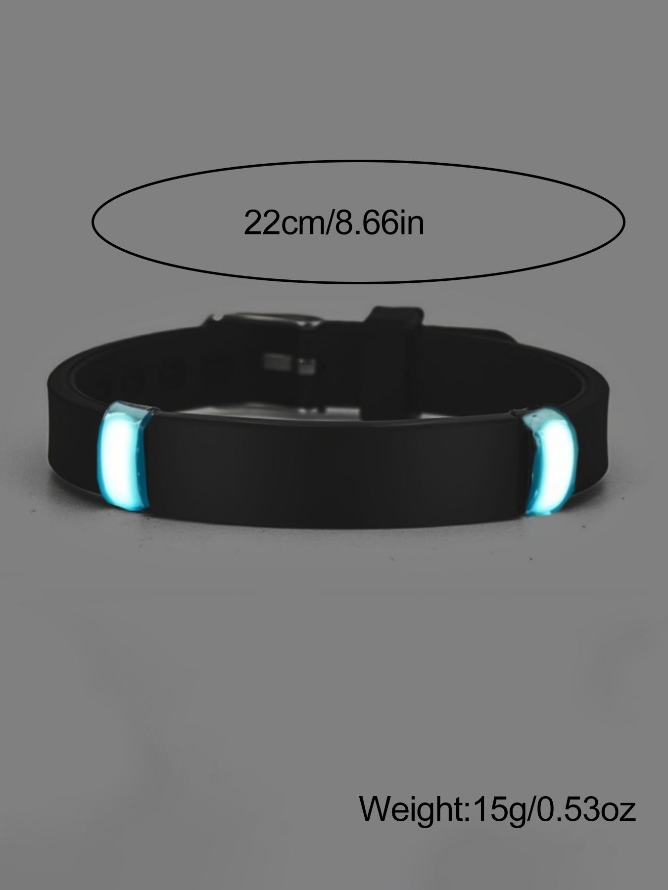 2 Pcs "With God" Inspirational Bible Verse Cross Night Light Bracelet, Cross Bracelets, Christian Silicone Identity Band, Inspirational Gift for Men and Women, All Seasons Casual Wear No Fade Couple Gift