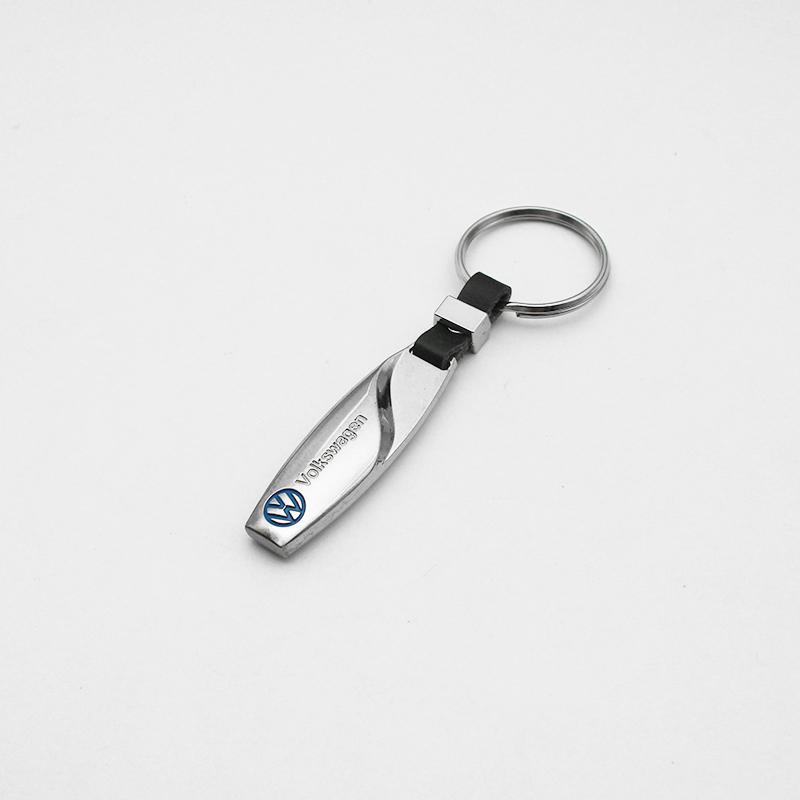 1PCS Volkswagen Keychain Key Ring & Key Case GTI Style Leather Metal Key Chain For VW Golf Polo Passat Tiguan Lavida Bora Auto Accessories Gift