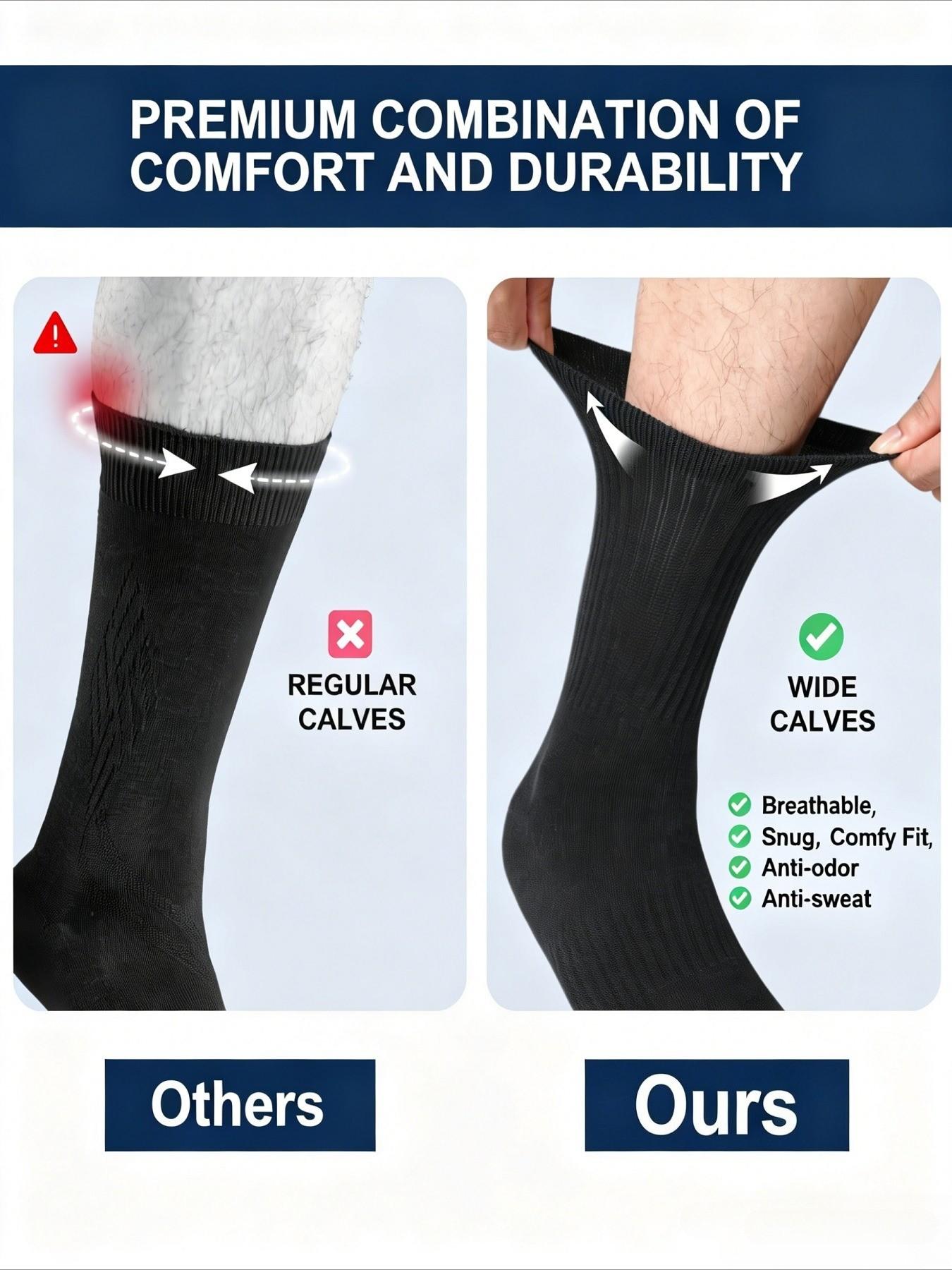 4 Pairs Non Slip Grip Socks for Men Women, Crew Grippy Socks for Hospital Pilates Yoga, Gifts for Seniors Elderly, All Seasons Casual Style