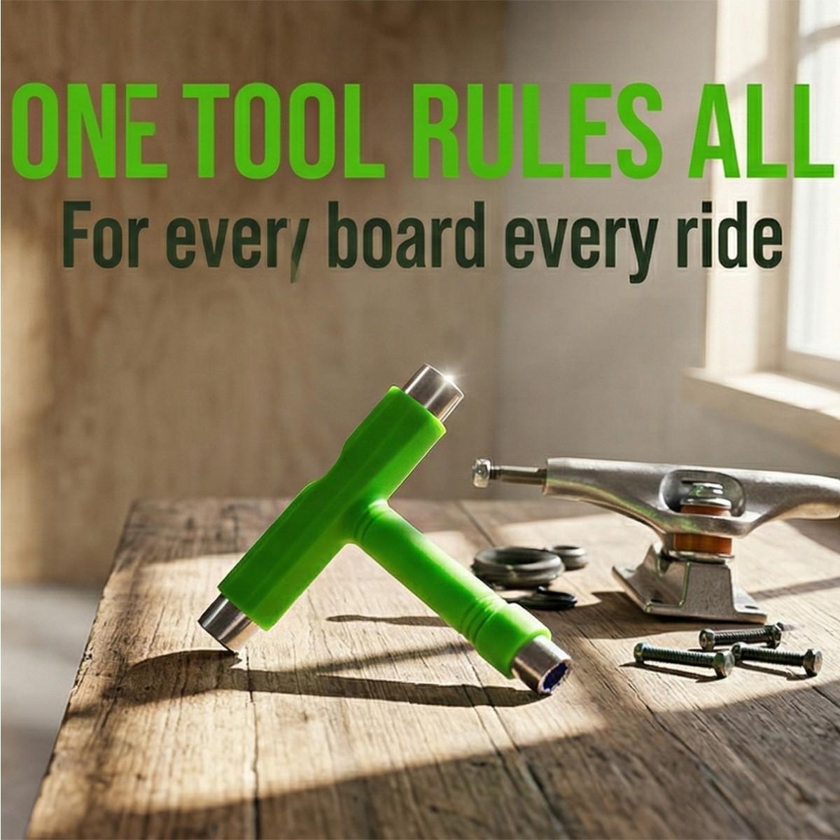 1pc Skateboard Tool Kit, T-Type L-Type Wrench Set, Universal for Longboard Quad Wheels, Bridge Pin Adjustment Installation Repair