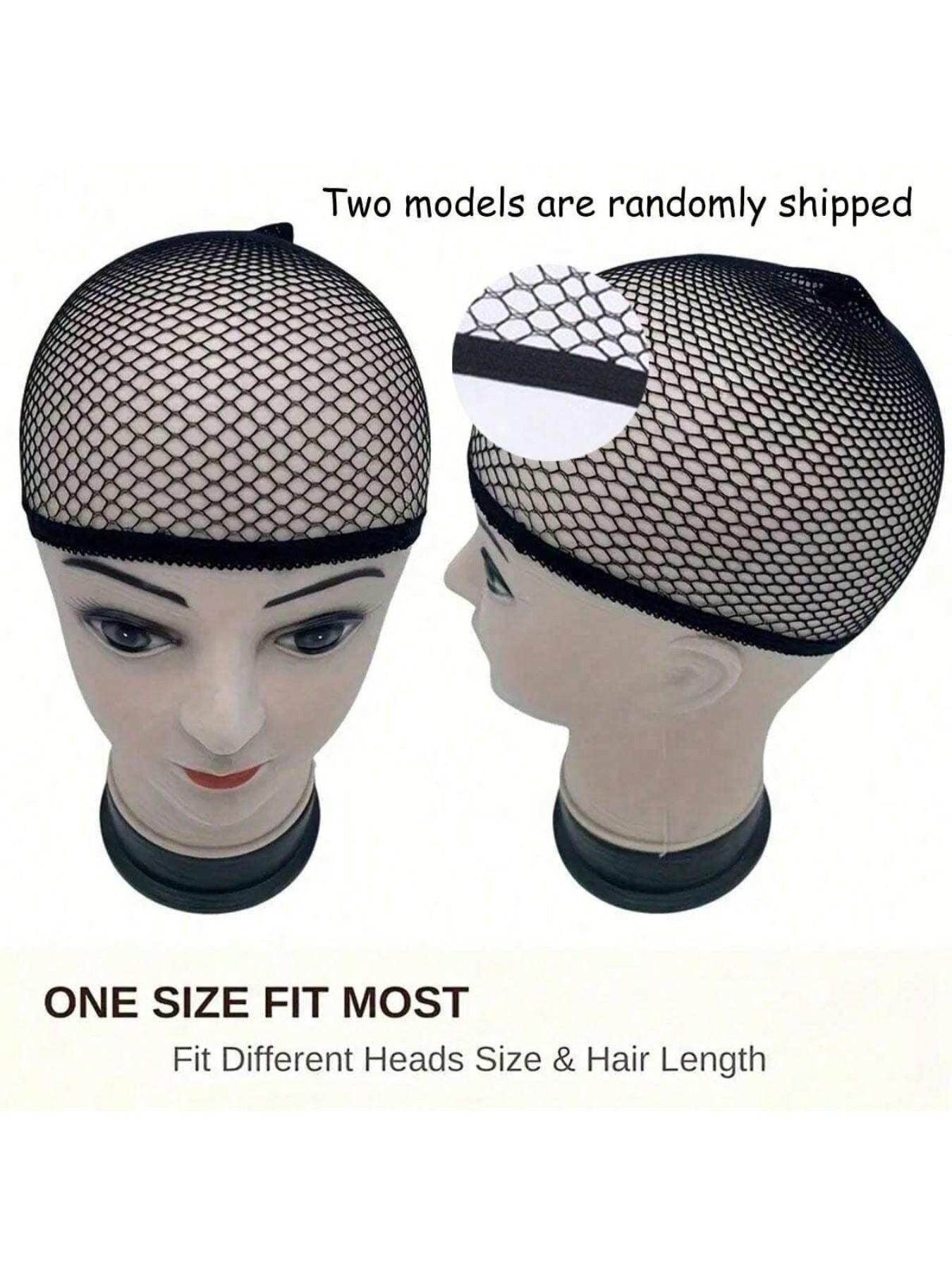 Black Wig Cap, Breathable Mesh Wig Net, Unisex Mesh Wig Cap, Wig Hair Net, Black Non-Slip Breathable Stretch Nylon Wig Cap Set, Long Wig Cap, Stretchable High Elastic Durable Hair Net, Wig Care Set, Wig Accessories