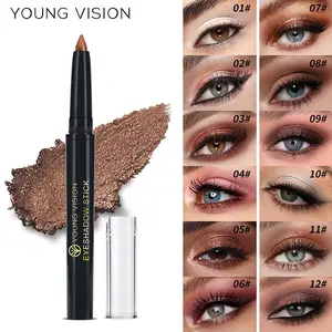 YOUNG VISION Dual-Ended Eyeshadow Stick, Long-Lasting, Smudge-Resistant, Easy Application, Perfect for Lazy Makeup, Eye Shadow & Highlighter