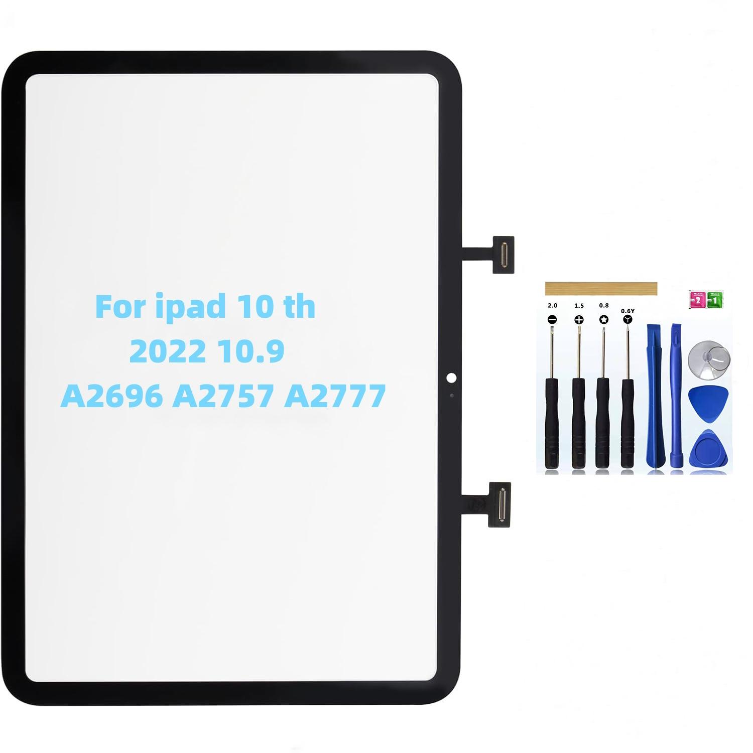 for iPad 10 (10th Generation) Screen Replacement,  Digitizer Touch Glass Replacement for ipad 10th Gen 10.9 inch (A2696, A2757, A2777,A3162,2022 Released) Retain Touch ID (NO LCD) Tablet