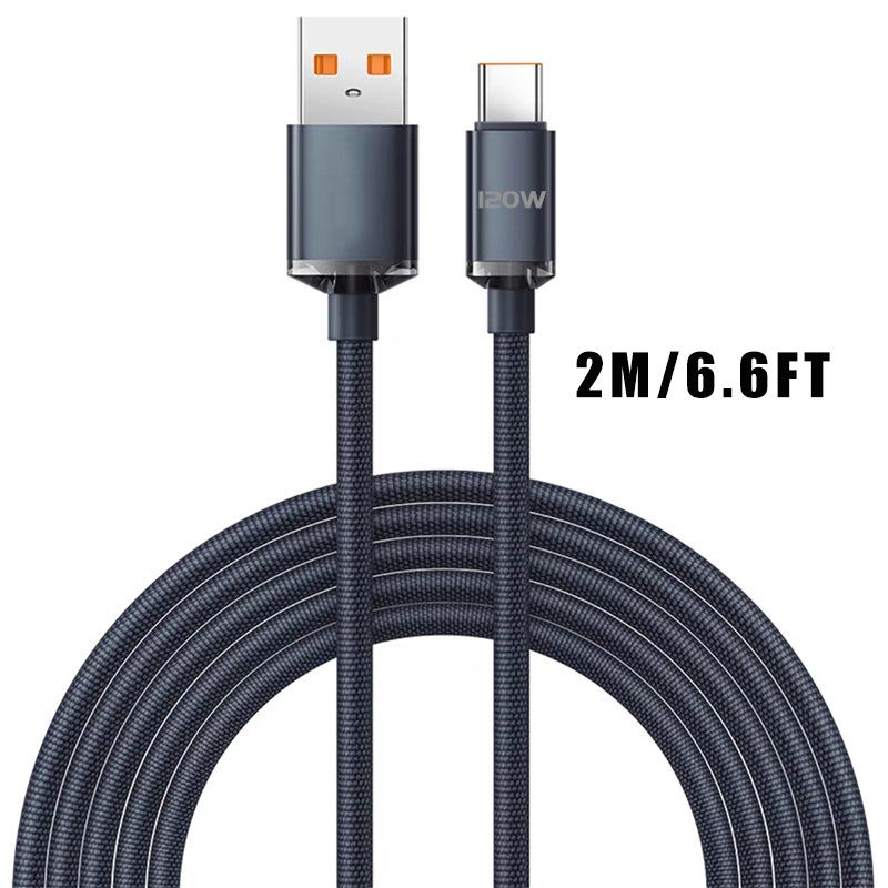 120w Super Fast Charging 6a Data Cable for Huawei Honor Type-C, 1m/2m Universal Charger Cable, High Power Efficiency