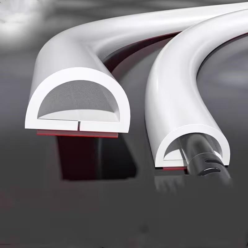 1pc of Self-Adhesive White Cable Cover- Available in Lengths of 1meters, 2meters. This Half-Round Wire Protector Is Designed for Mini Flexible Cables, Made from PVC Material, Conceals Cords And Helps Prevent Tripping Hazards