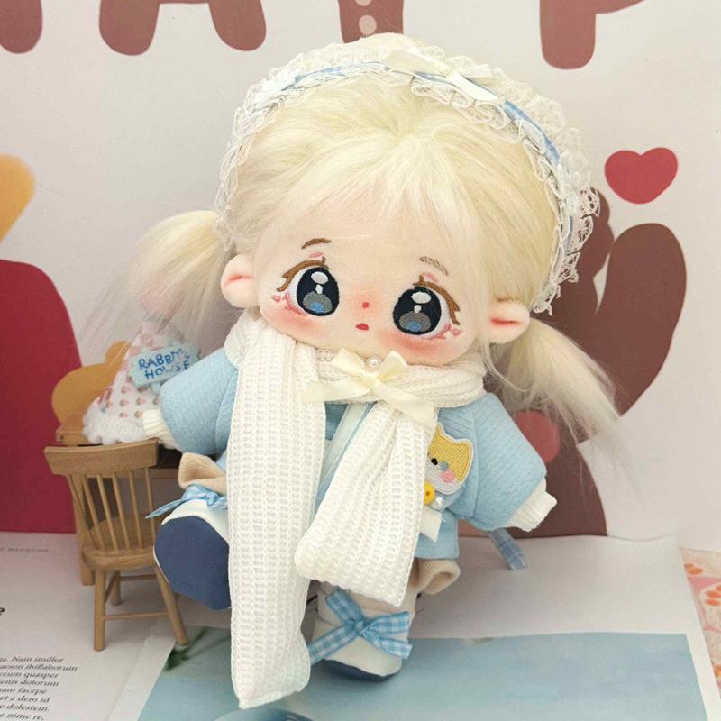 20cm Kawaii Plush Cotton Doll Idol Stuffed Super Star Figure Dolls No Attribute Crying Cotton Doll Can Change Clothes Kids Gift
