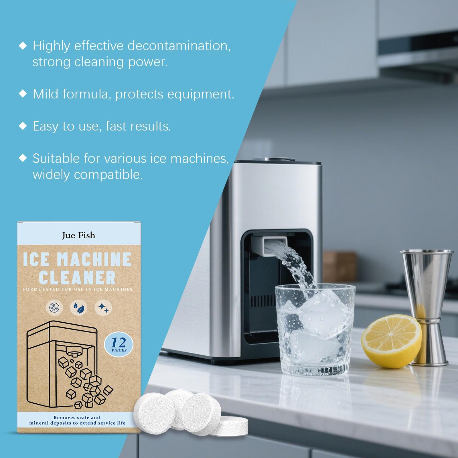 Ice Maker Cleaning Tablets, Deep Clean Deodorize Care Ice Maker Cleaner, Home Use, Removes Limescale Odor, Ca Prop 65 Compliant