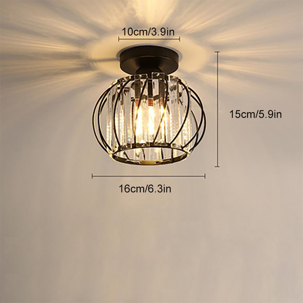 Faux Crystal Ceiling Light, Modern Ceiling Light without Bulb, Semi Embedded Ceiling Light, Suitable for Corridor Entrance Kitchen, Ceiling Light Fixture