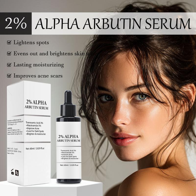 Alpha Arbutin Serum 2%, Brightening & Spot Treatment, Dark Spot Corrector, Hydrating Moisturizer, Suitable for Sensitive Skin, Deep Cleansing Formula