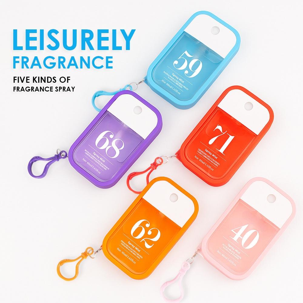 5 Scented Perfume Sprays 48ML Portable Keychain Perfume Unisex Long-Lasting Fresh Body Spray, Non-Toxic Liquid, Recyclable, Fragrance Long Lasting