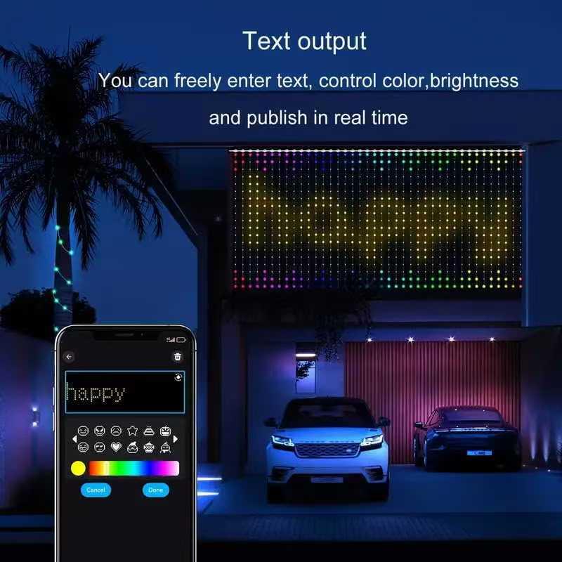 Smart LED Curtain Lights with 400 LEDs, 10x10ft Large & App/Remote Control, USB Powered for Bedroom, Christmas Party, Wedding, Outdoor, Wall, Jellyfish & Lava Lamp Style Decoration