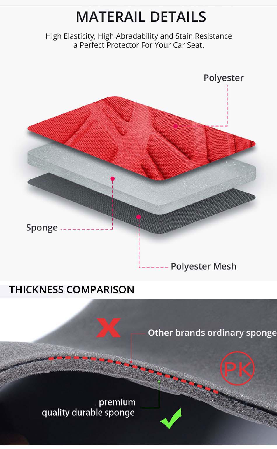 Car Seat Covers for 5 Seats Universal, Fabric Breathable Car Front & Rear Seat Protectors, with Tire Track Details, Airbag Compatible, Full Protection, Fits Most Cars Trucks Vans SUVs, Red Vehicle Seat Covers, Truck Accessories, Car Interior Accessories Car Seat Covers for 5 Seats Universal, Fabric Breathable Car Front & Rear Seat Protectors, with Tire Track Details, Airbag Compatible, Full Protection, Fits Most Cars Trucks Vans SUVs, Red Vehicle Seat Covers, Truck Accessories, Car Interior Accessories