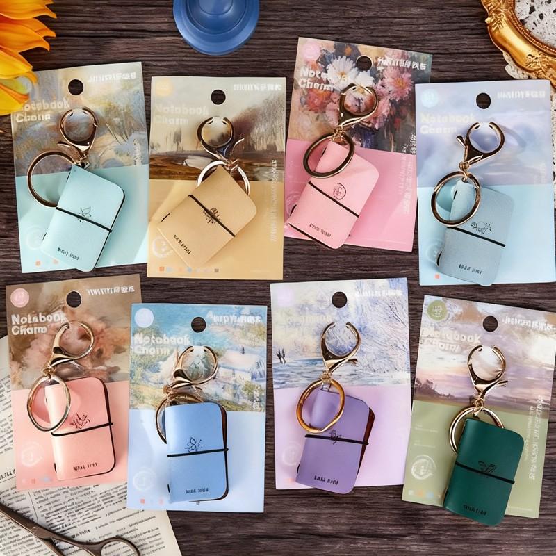 2-Pack PU Soft Leather Stylish Keychains, Mini Portable Hanging Set, Creative Personalized Accessories, Practical Gift Items