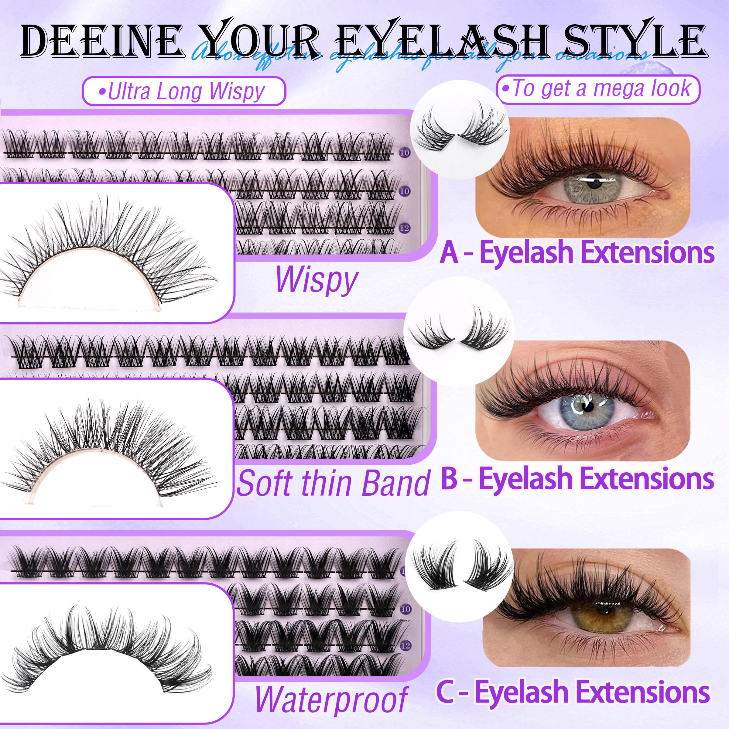 3 Styles Lash Clusters Kit Great value Lash Kit 10-18mm Clusters Extensions Natural Look Eyelash Extensions DIY Individual Lash Kit with Lash Bond and Seal, Lash Remover,Lash Tweezers,Eyelash Brush, Eyelash Tools Exquisite Eyelash Gift Set 3 Styles Lash Clusters Kit Great value Lash Kit 10-18mm Clusters Extensions Natural Look Eyelash Extensions DIY Individual Lash Kit with Lash Bond and Seal, Lash Remover,Lash Tweezers,Eyelash Brush, Eyelash Tools Exquisite Eyelash Gift Set