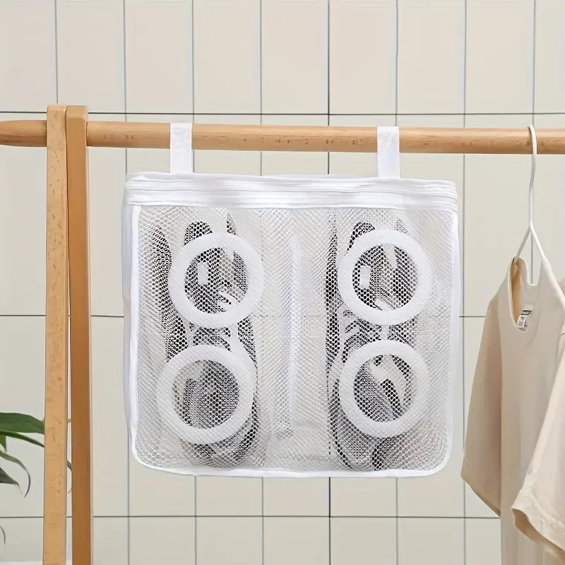 1 set of hanging shoe washing bag, machine wash anti deformation shoe protection mesh bag, household lazy shoe cleaning and drying integrated storage bag
