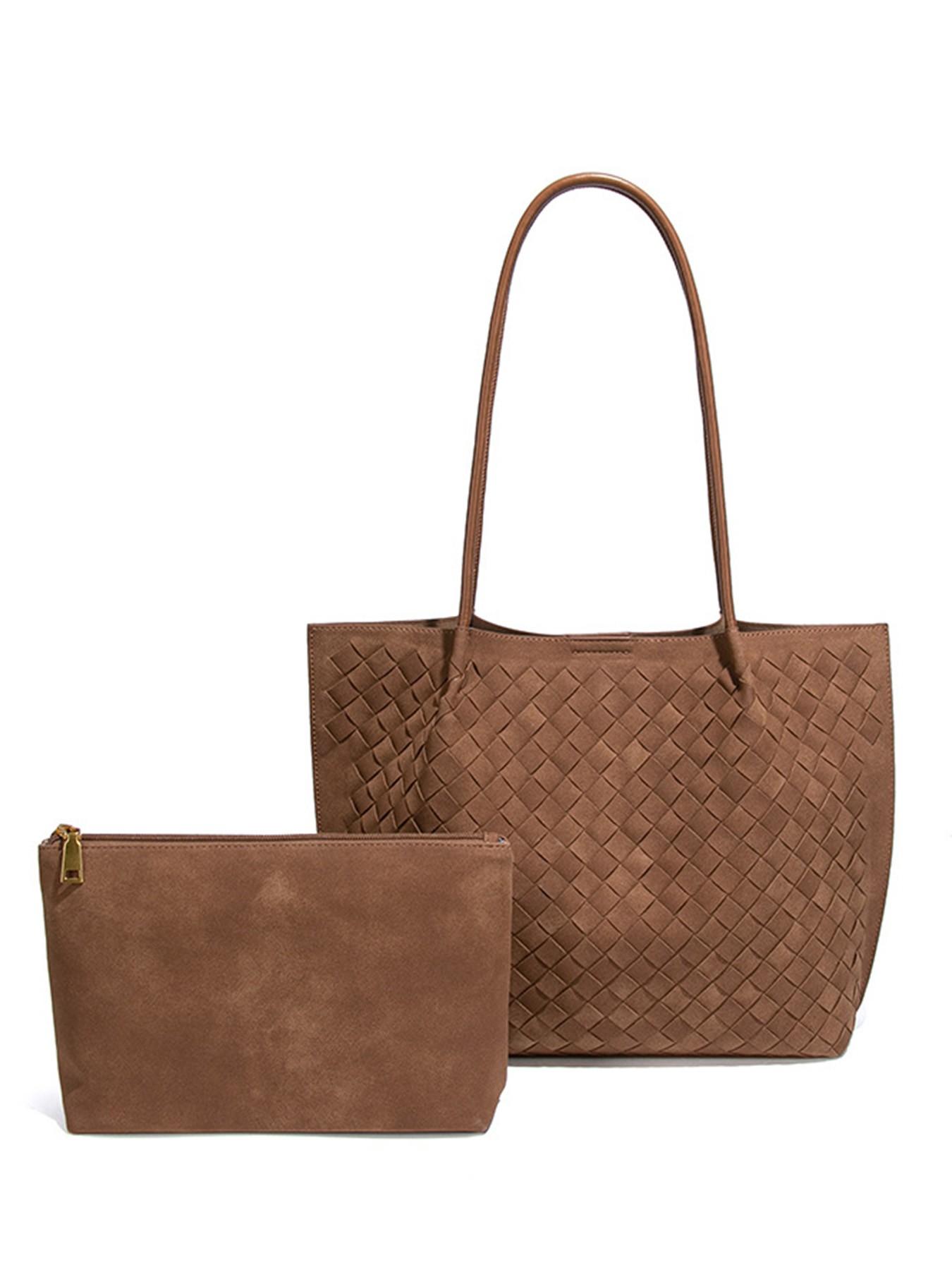 High-Quality Handwoven Underarm Tote Bag, Unique Lightweight Shoulder Bag, Marled Style Woven Tote, Large Capacity Commuter Bag, Daily Use