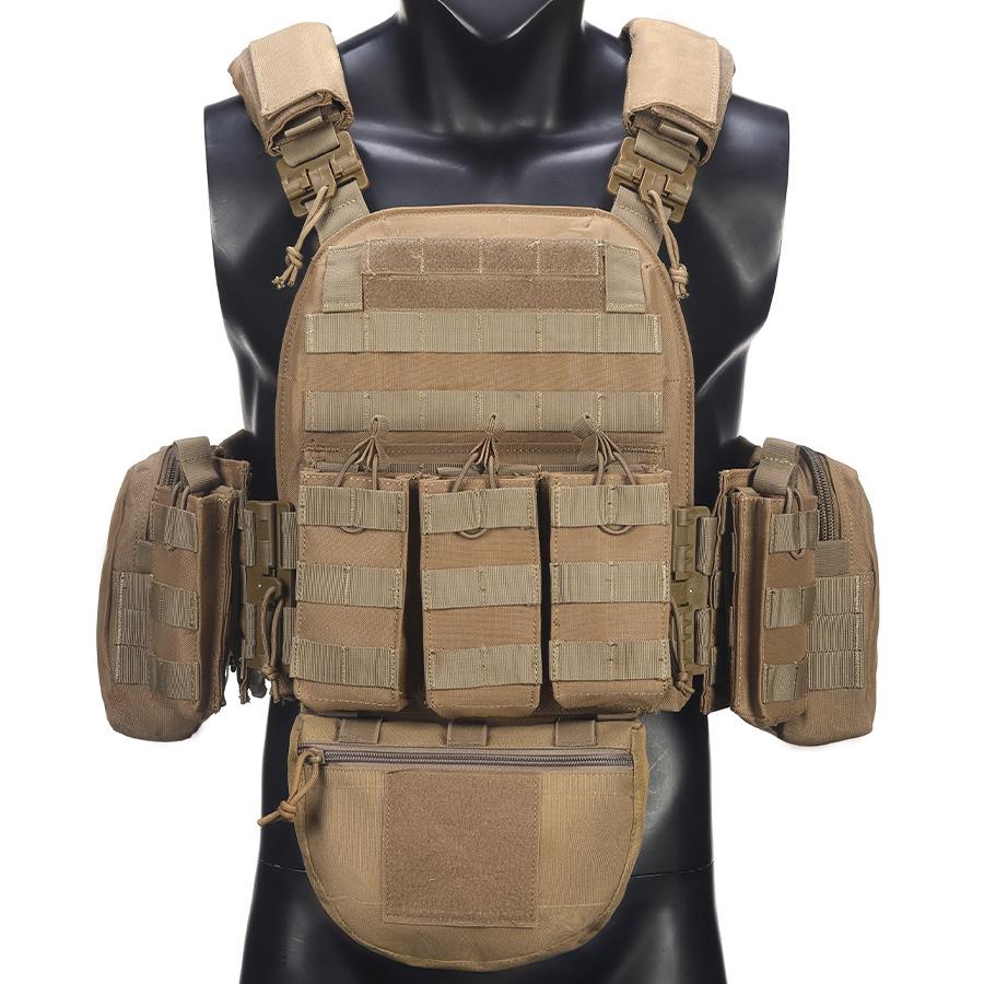 Modular Multi-Functional Tactical Lightweight Vest with Molle Expansion System, Quick Release Clips for Easy Wear, Adjustable Straps for Various Body Types