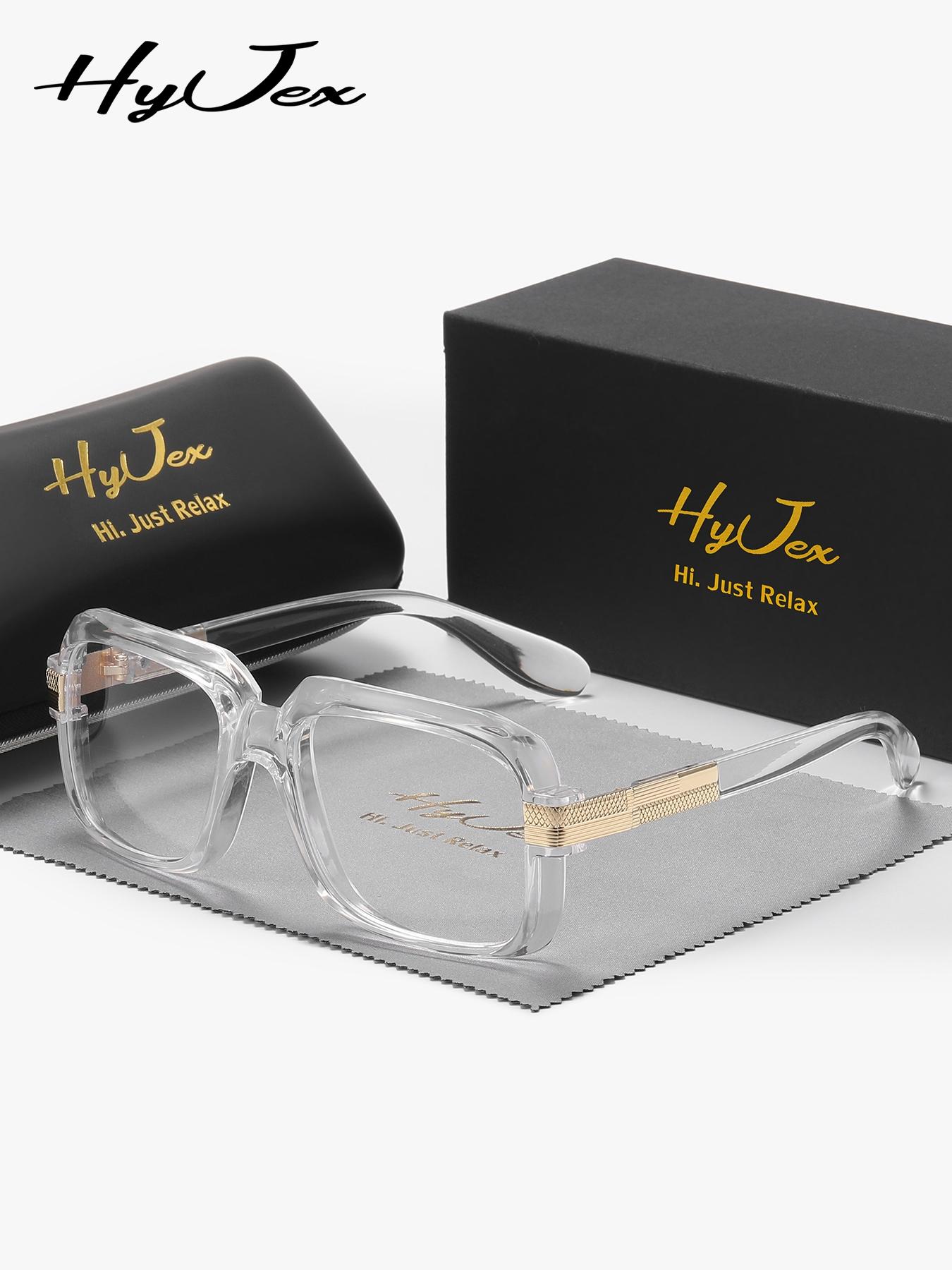 HYJEX 1 Piece Unisex Lightweight Design Full Frame Anti Blue Light Plano Glasses Suitable For All Face Shapes Square Frame Plano Glasses
