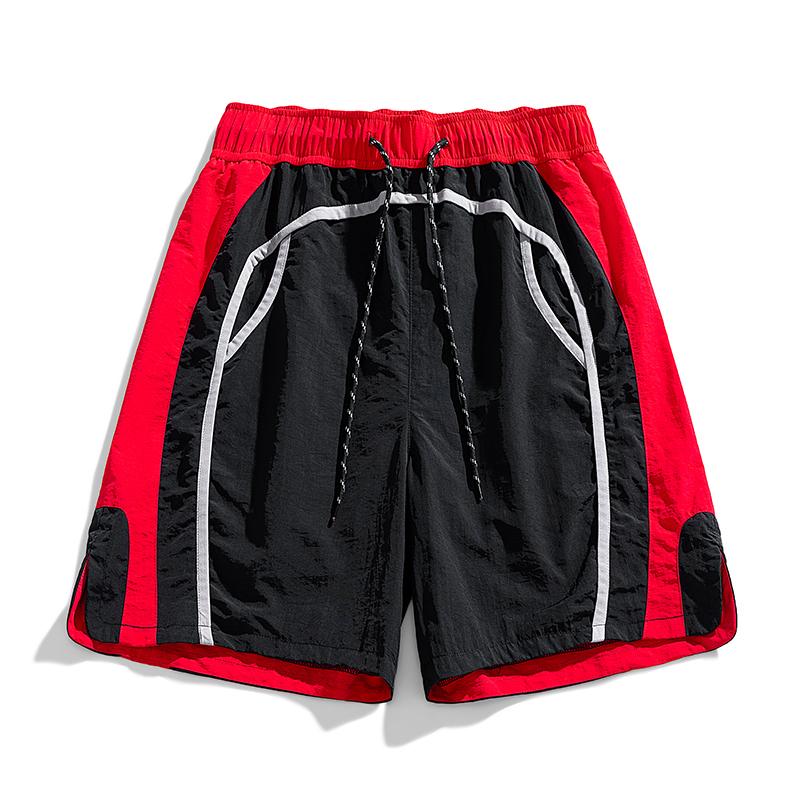 2026 Summer New Men's Quick-Dry Shorts, Ice-Cool Sports Outdoor Beach Shorts, Quick-Dry Shorts with Contrasting Color Waist and Side Curved Line Splicing, Versatile Outdoor Fitness Beach Shorts #   SummerWins