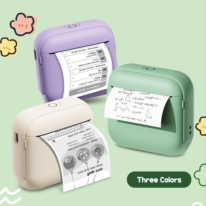 Portable Wireless Mini Printer, Compact Photo Label Printer, Ideal for Photos Labels Notes, Perfect Holiday Gift, Easy to Use
