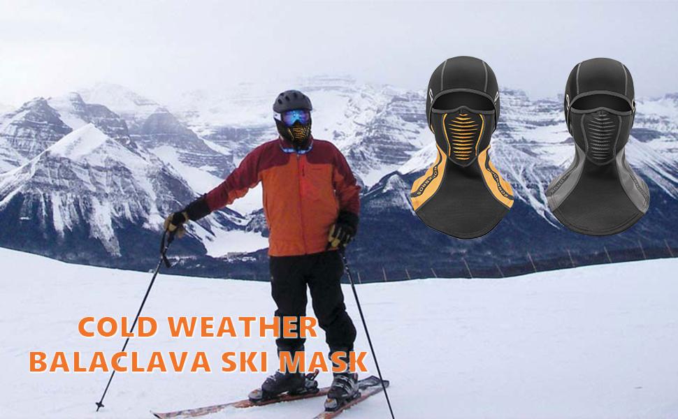 ROCKBROS Winter Full Face Mask Wool Warm Hat Sports Skiing Outdoor Essential