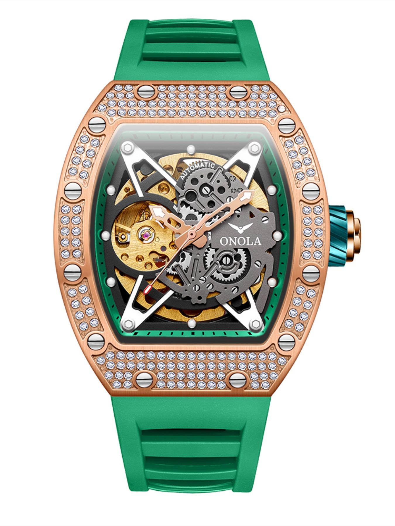 2026 New 44mm Tourbillon Luxury Men Automatic Mechanical Watch, 50m Waterproof, Night Luminous, Gift Box Included, Skeleton Watches