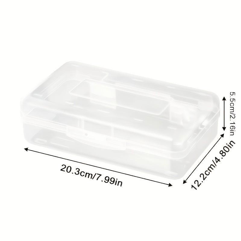 Large Capacity Multi-Functional Plastic Storage Box, Transparent Pencil Case, Simple Stationery Box for Students, Art Sketching Supplies Organizer
