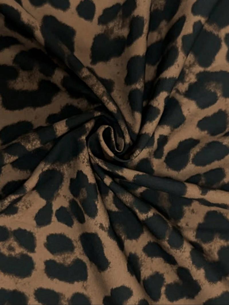 Plus Size Women Lightweight Long Sleeve Zipper Casual Leopard Print Baseball Jacket, Comfortable and Stylish Outerwear for Everyday Wear