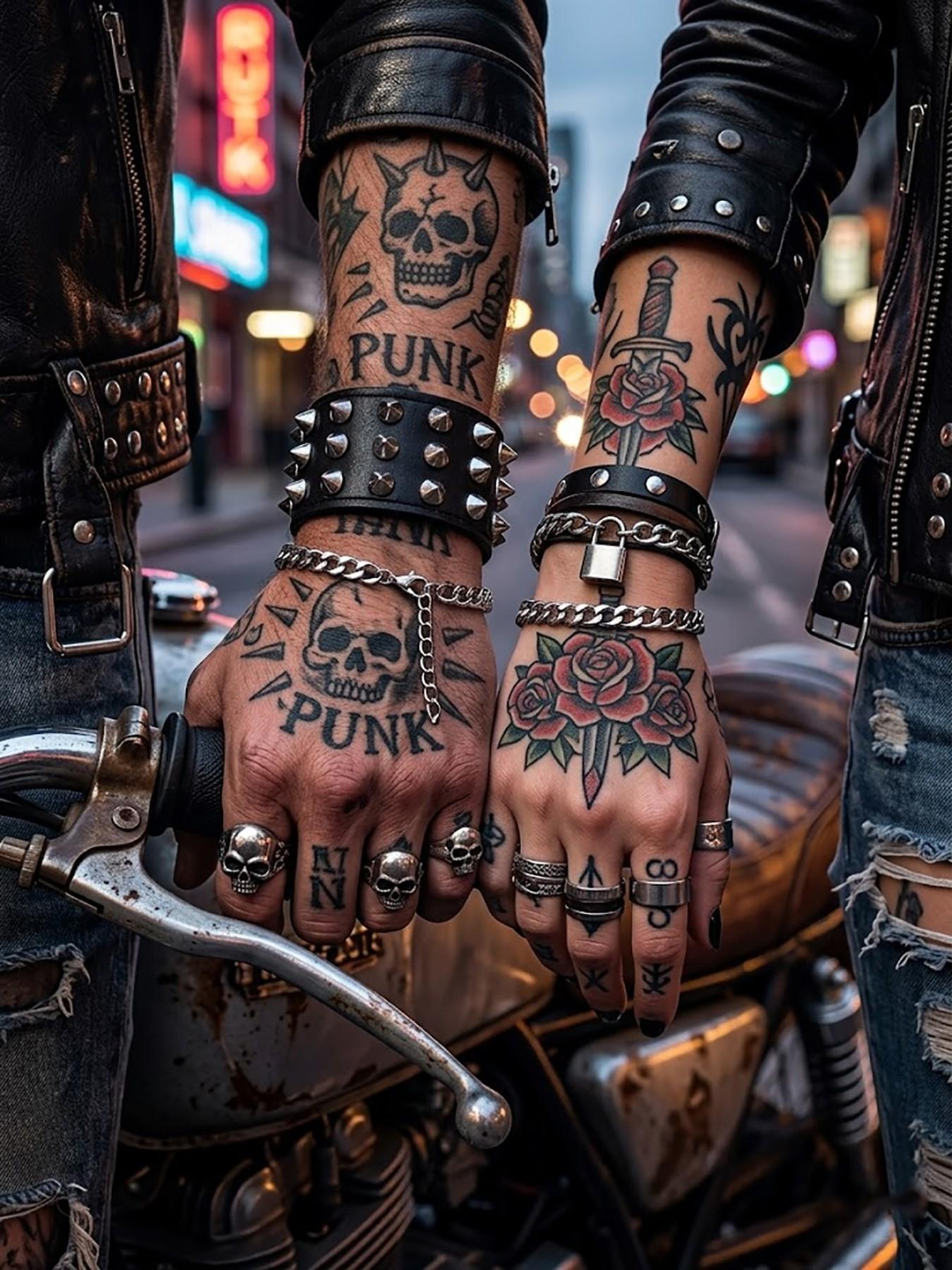 Unisex Punk Style Thick Chain Cuban Bracelet, Adjustable Zinc Alloy Design, Perfect for Daily Wear, Parties, Music Festivals, Gifts