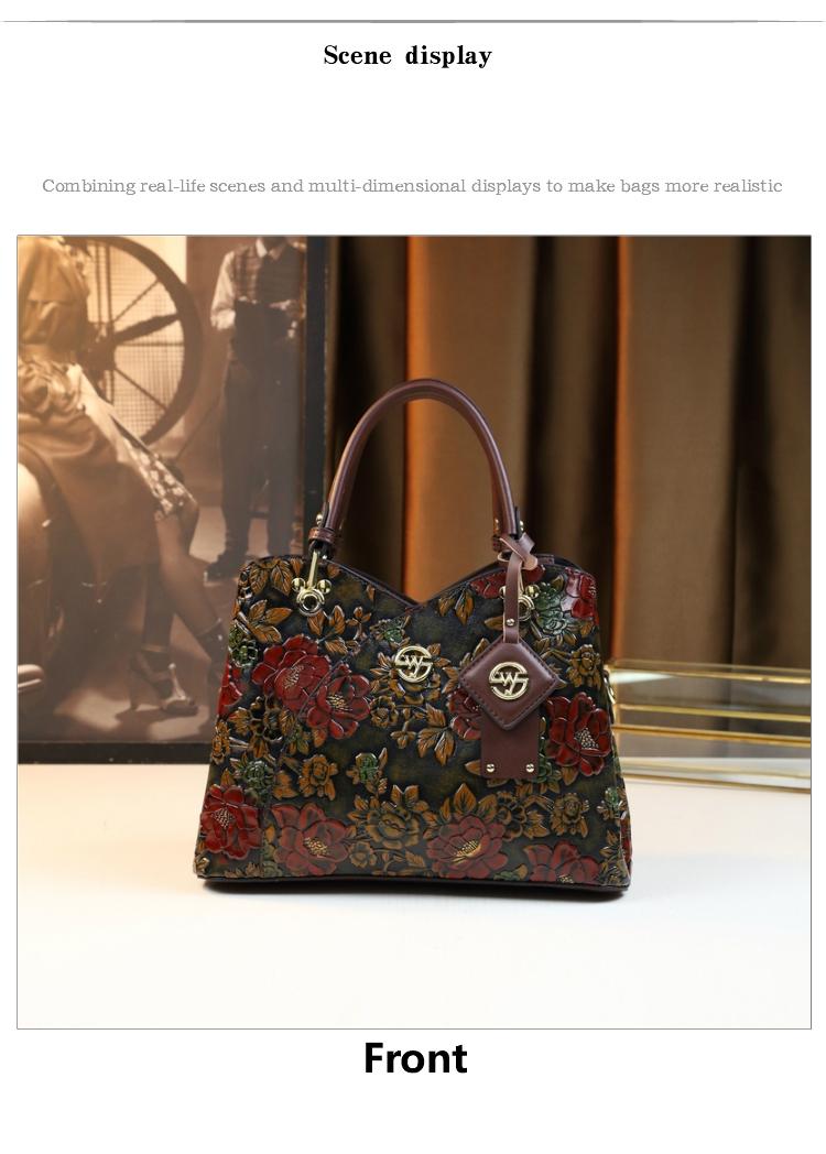 Vintage Commuter Classic Floral Design Handbag, Premium Shoulder Bag for Women, Fashion Crossbody Bag, Stylish and Durable