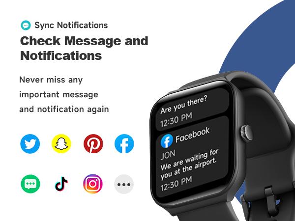 TOOBUR Smart Watch with BT Answer/Make Calls, Smart Voice Assistant, Sleep Tracking, IP68 Waterproof, Step Calorie Activity Tracker, 100 Sports Fitness Tracker, 1.95" Smartwatch for Men Women, Compatible iOS&Android Phones