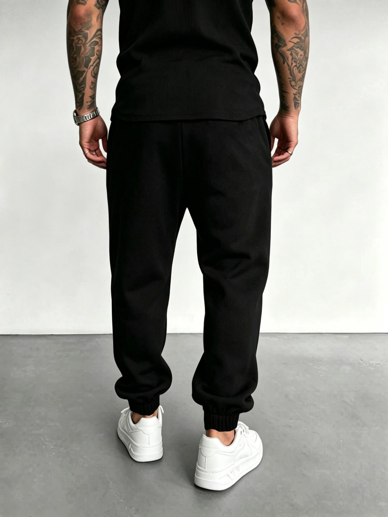 Solid Color Home Sweatpants, Loose-Fitting Carrot-Leg Trousers, Comfortable and Breathable, Five Sizes Available, All Seasons