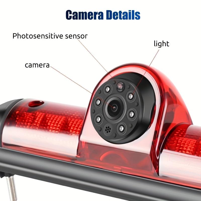 3rd High Brake Light Camera for Renault Trafic/Vauxhall Vivaro/for Nissan Primastar - 6-LED Parking Reverse Backup Camera with CCD Sensor, Wide View Angle, Universal Fit (2001-2014 Models), Vehicle Backup Cameras