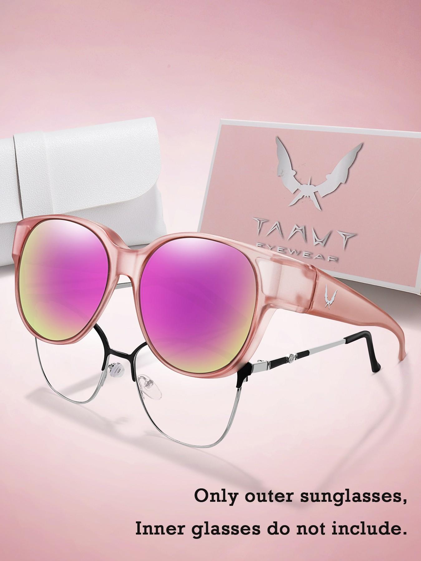 Tamwy Unisex Prescription Sunglasses, Fashion Large Square Frame, Uv400 Protection, Casual Style, Perfect for Travel and Parties