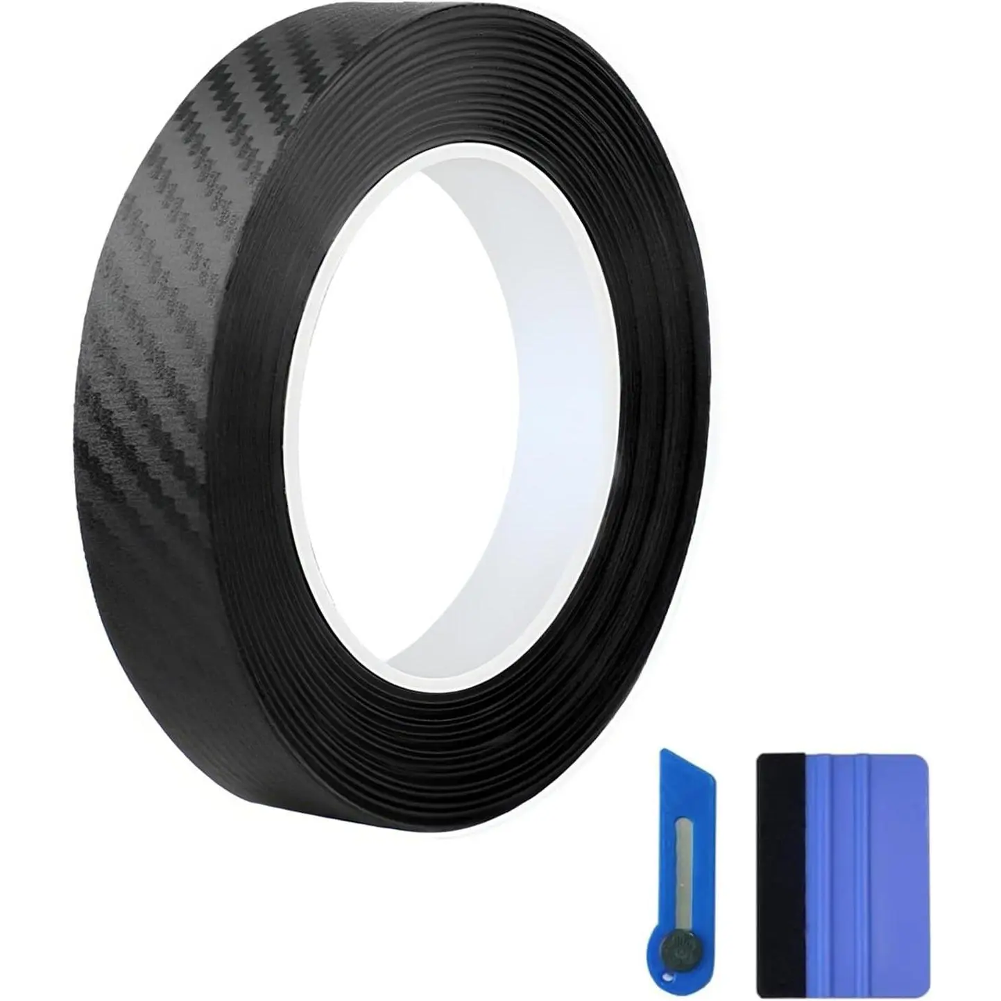 Gloss Black Vinyl Wrap Tape Roll,Chrome  Tape with Tool Kit