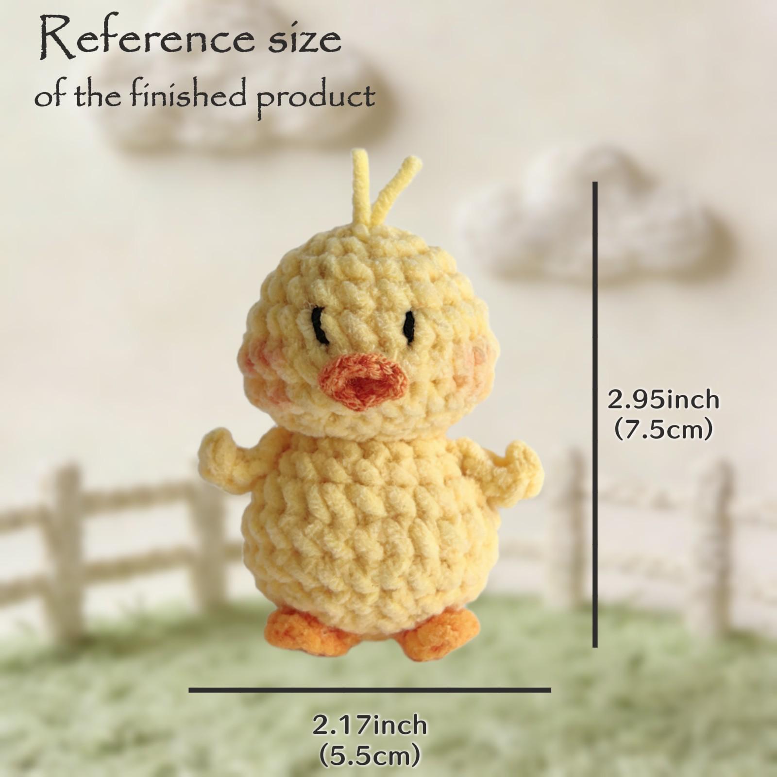 Duckling Crochet Material Package, Cute Crochet Stuffed Animal Kit for Beginners, Includes Yarn, Video Tutorials, Seam Markers and Instructions, Perfect Gift Idea for Birthdays, Handmade Crochet Duck