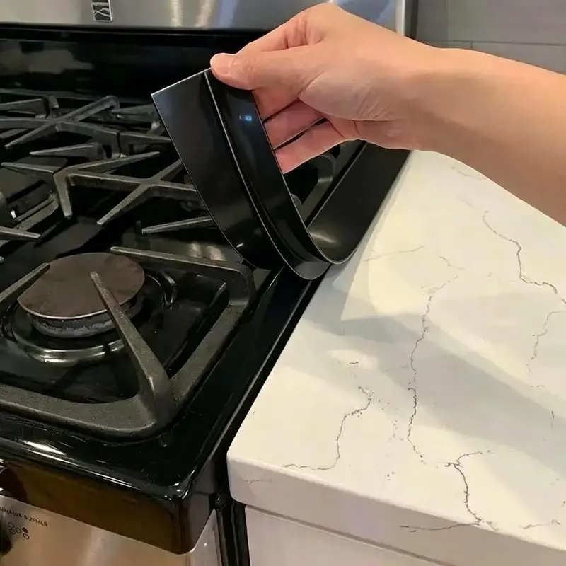 Kitchen Cleaning Essential! Yitape Heat-Resistant Silicone Stove Gap Strip, Waterproof Oil-Proof, Leak Proof Design, Countertop Overflow Protection, Leak Proof Seal