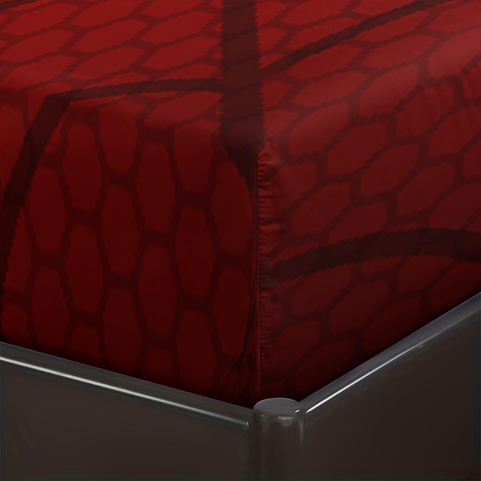 Creative Spider-Man Web Pattern Bed Sheet Set, Unique Printed Bedding, Anti-Slip Dustproof Cover, Dust Prevention, Includes 1 Fitted Sheet & 2 Pillowcases