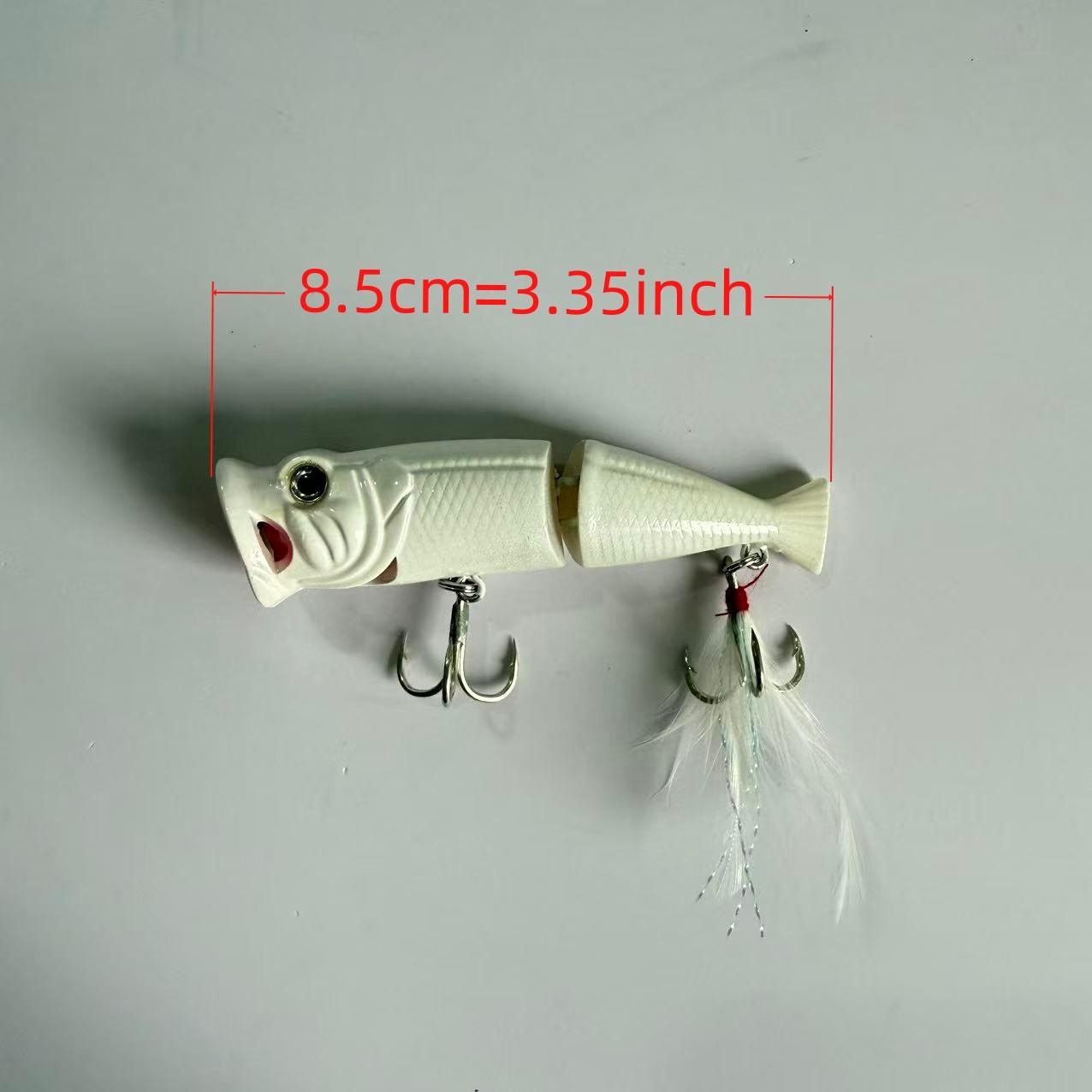 Replica of a Major Brand, Bestseller, 1pc, Lure Fishing Flipping Surface Feather Hook Two-Section Hard Bait Simulation Bait Fake Fish Bait, Suitable for Freshwater and Saltwater Fishing, Fishing Accessories, Gear, and Equipment