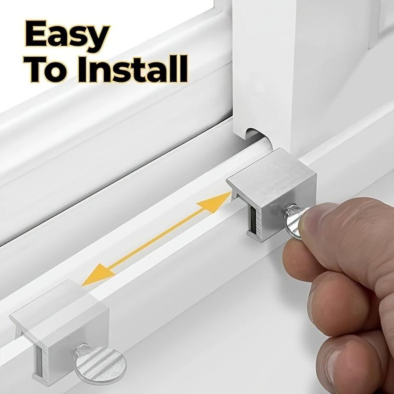 2/4pcs Window Locks With Round Handle, Free Punching Door And Window Locks, Sliding Door Locks, Protective Safety And Anti-theft Limits