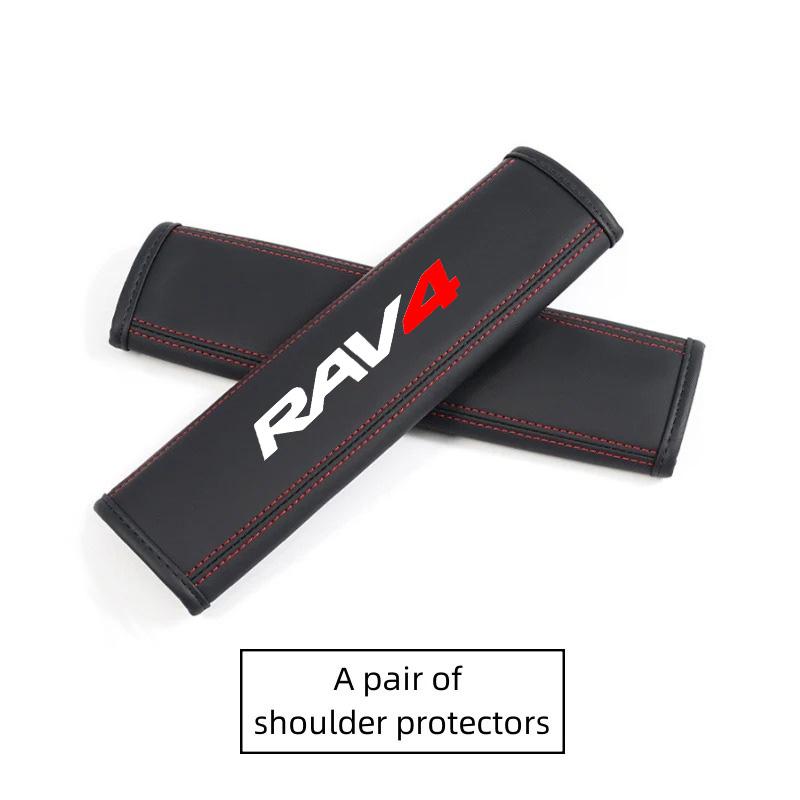 PU Leather Car Headrest Cushion, Neck Pillow Seat Cover, Seat Belt Shoulder Pads, Toyota Rav4 Gr 86 Supra Yaris Accessories