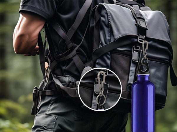 PJYTAC Titanium Keychain Carabiner for Keys Titanium Key Clip Key Rings Heavy Duty Split Keyrings Titanium