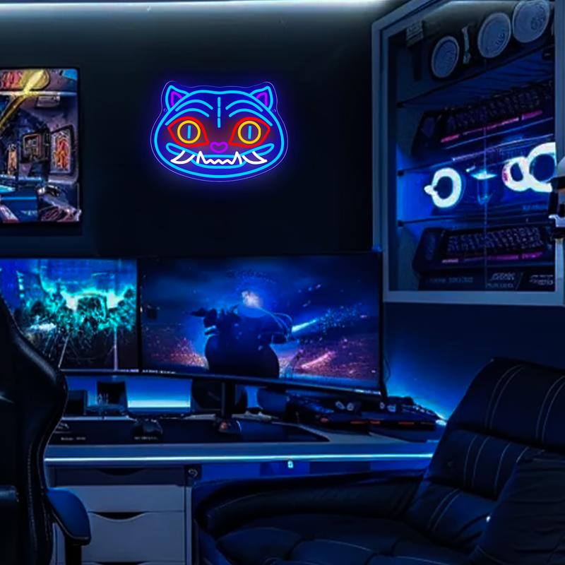 Demon Hunters Neon Sign Tiger LED Neon Sign hunter Neon Signs for Wall Decor, mystical fantasy Gaming Neon Sign, Led Neon Lights