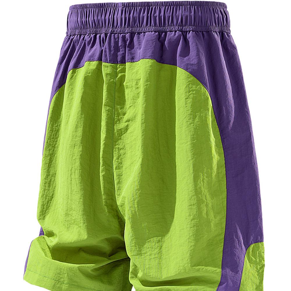 2026 Summer New Men's Quick-Dry Shorts, Ice-Cool Sports Outdoor Beach Shorts, Quick-Dry Shorts with Contrasting Color Waist and Side Curved Line Splicing, Versatile Outdoor Fitness Beach Shorts #   SummerWins