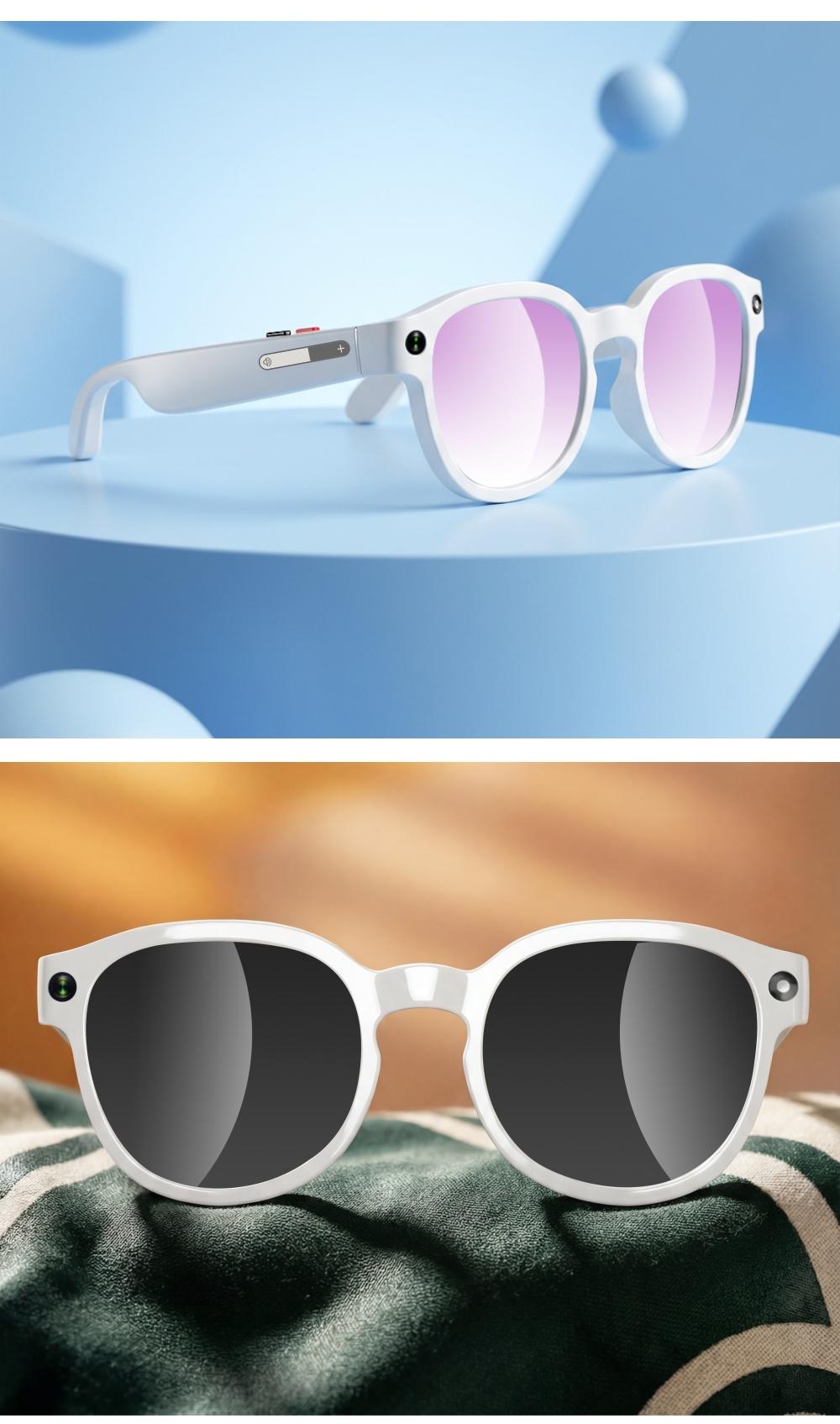 2026 New AIMB-S1 All-in-One AI Smart Camera Glasses, 1080P HD EIS Anti-Shake Video, AI Image Recognition & Voice Control, Bluetooth Audio Calls, Wi-Fi Transfer, Magnetic Charging, Lightweight Wearable Glasses for Travel, Sports & Daily Outdoor Use