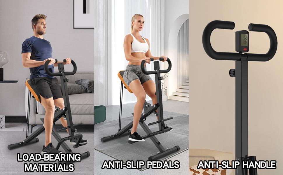 【KINMAC】260lbs Squat Machine Full-Body Exercise for Home - Assist Trainer for Glutes Workout Foldable with Resistance Bands, for Botty Glutes Butt Thighs, Ab Back/Leg Press Hip Thrust for Home Gym Fitness