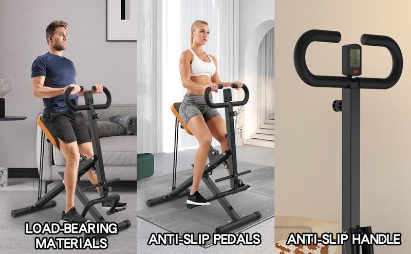 【KINMAC】260lbs Squat Machine Full-Body Exercise for Home - Assist Trainer for Glutes Workout Foldable with Resistance Bands, for Botty Glutes Butt Thighs, Ab Back/Leg Press Hip Thrust for Home Gym Fitness
