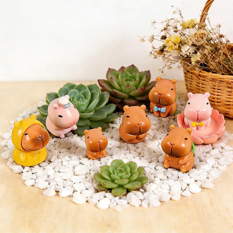11pcs Realistic Capybara Figurines, Various Colors, Handmade Decorations, Home Entryway, TV Cabinet, Living Room, Bar, Office Desk